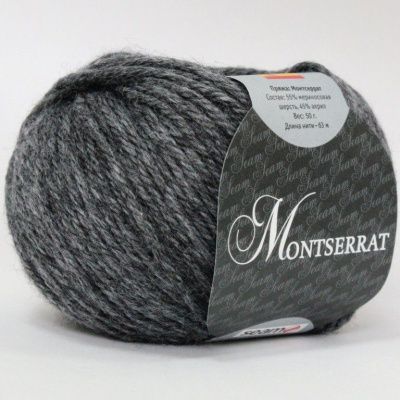 SEAM MONTSERRAT 88 (серый); Состав: 55% мериносовая шерсть 45% акрил; 50г/63м